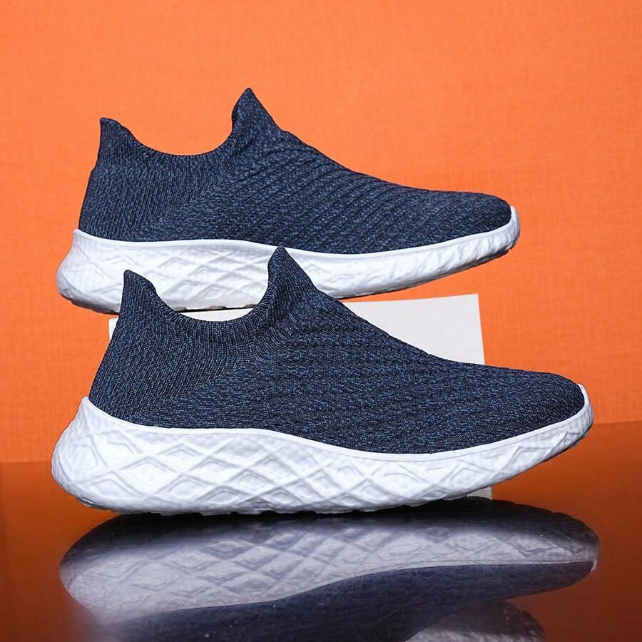 niebieskie buty sportowe slip on