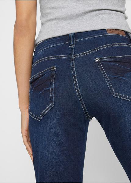 granatowe PROSTE SPODNIE JEANS