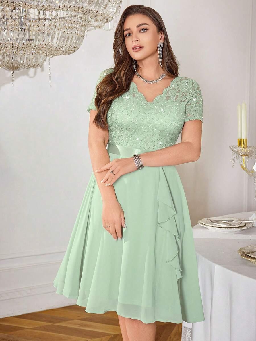 zielona sukienka cekiny