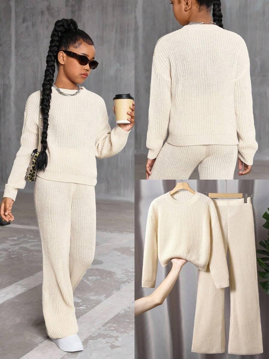 SWETER SPODNIE KOMPLET 