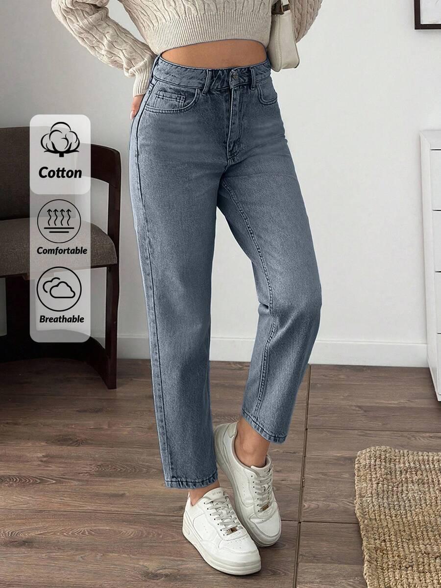 NIEBIESKIE SPODNIE JEANS WYSOKI STAN 