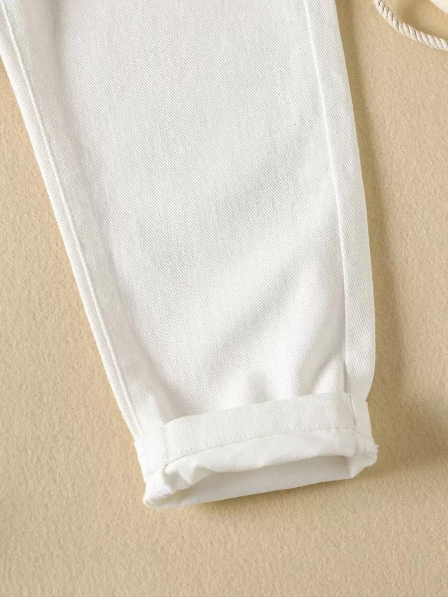 BIAŁE SPODNIE JEANS