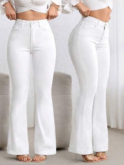 białe spodnie jeans