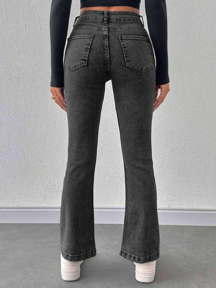 SPODNIE DZWONY JEANS 