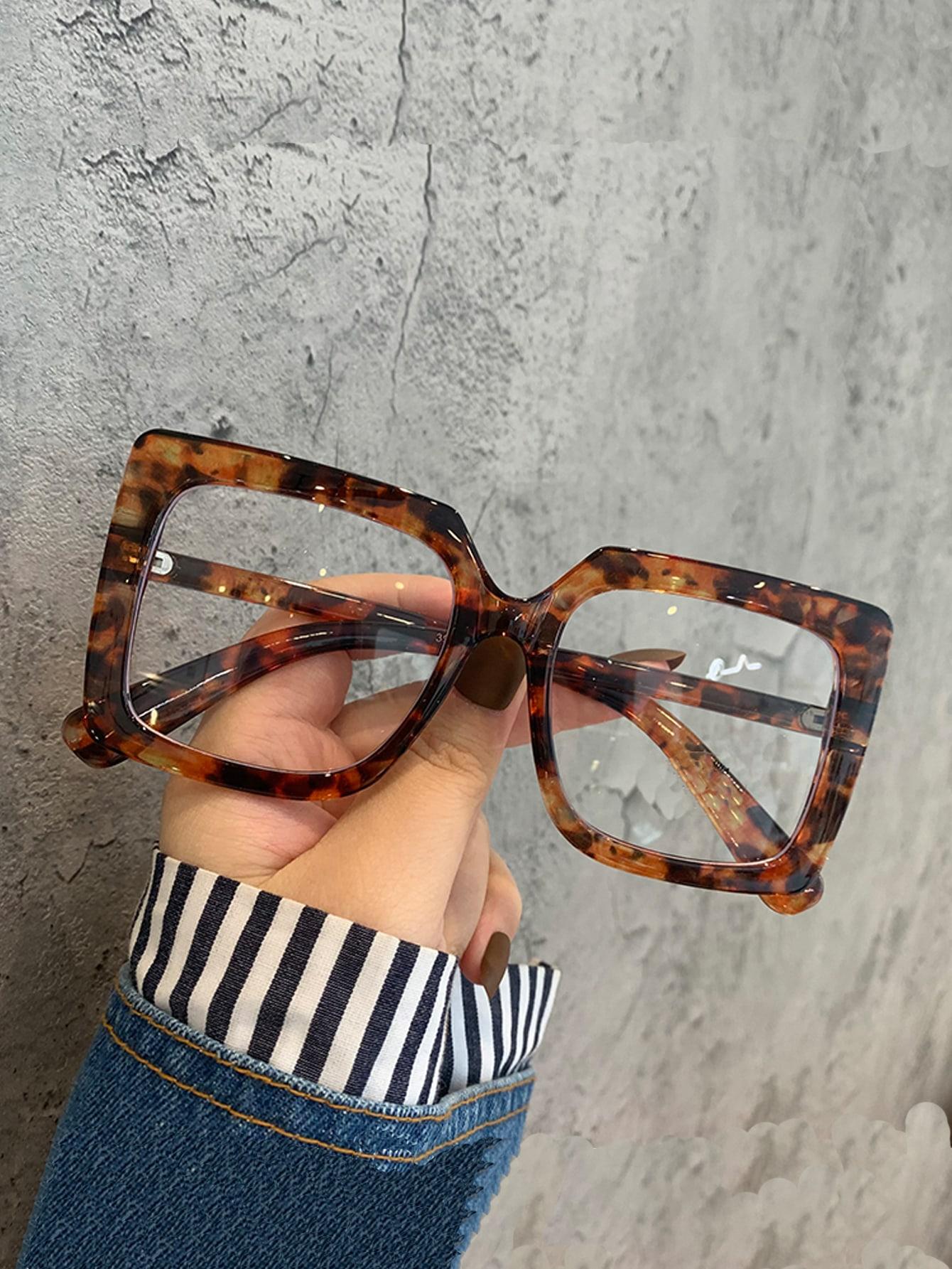 okulary zerówki animal print