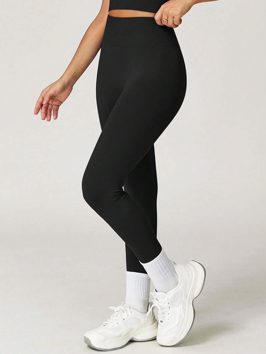 CZARNE SPORTOWE LEGGINSY WYSOKI STAN 