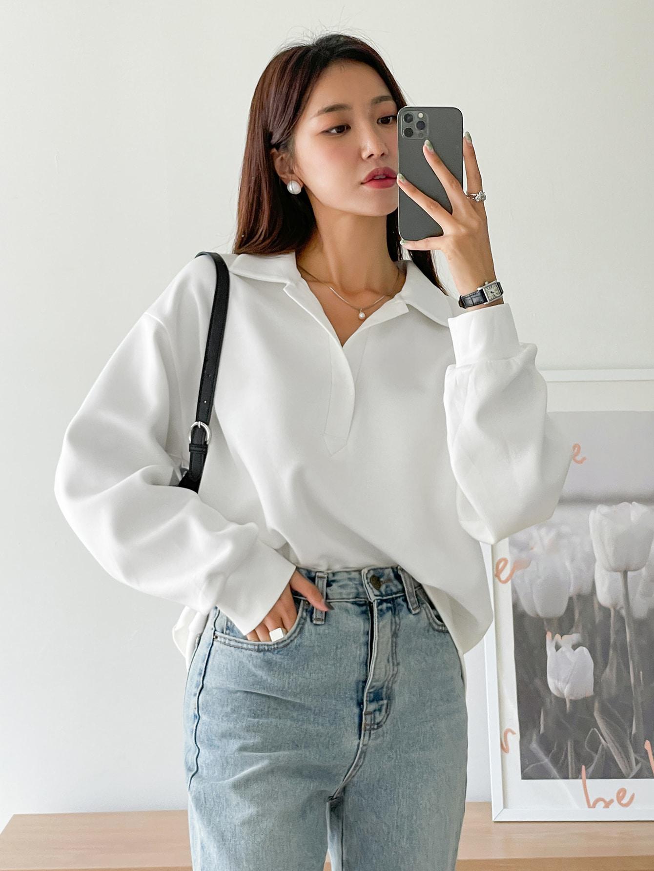 BIAŁA BLUZA OVERSIZE