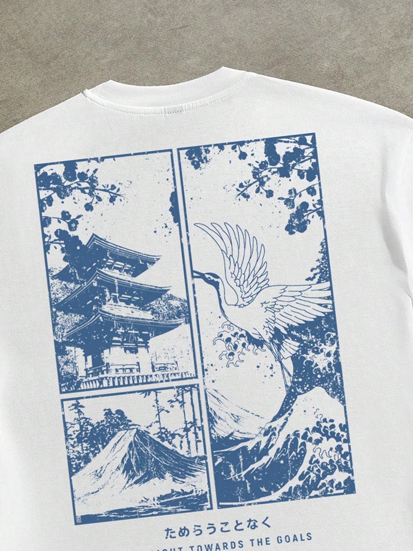 biały t-shirt nadruk