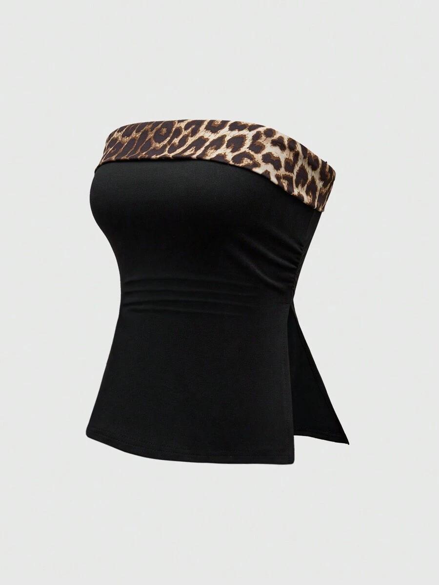 TOP BEZ RĘKAWÓW ANIMAL PRINT