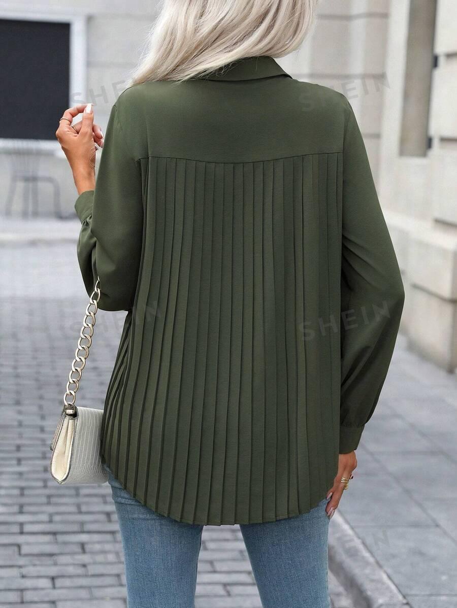 KHAKI KOSZULA PLISY 