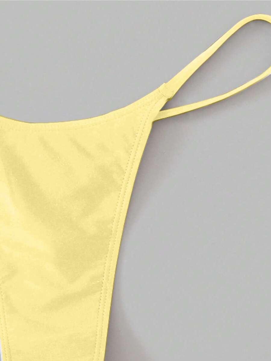 żółty dół od bikini