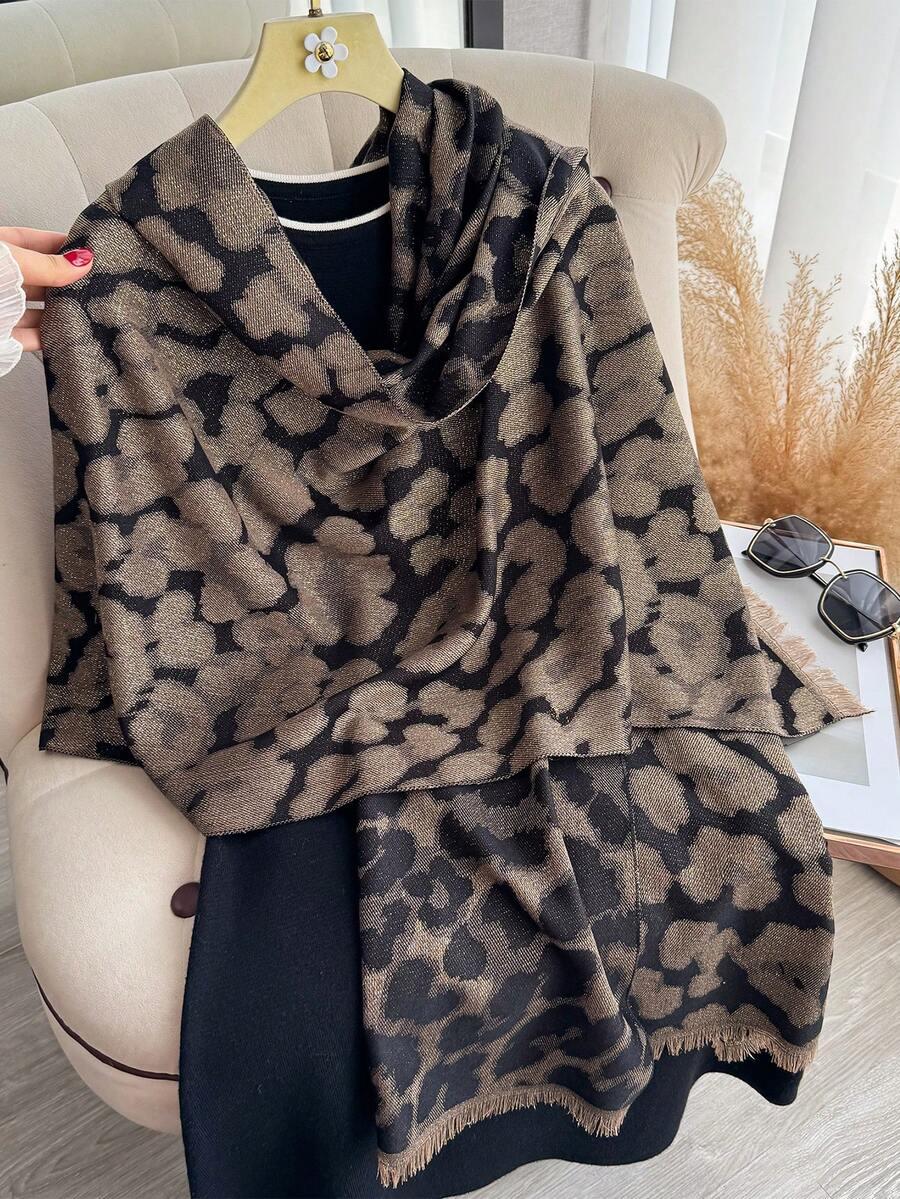 szalik animal print połysk