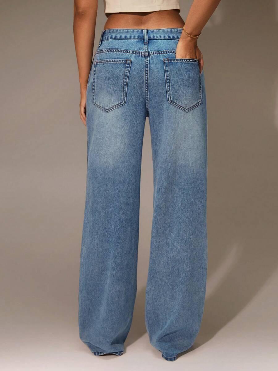NIEBIESKIE SPODNIE JEANS