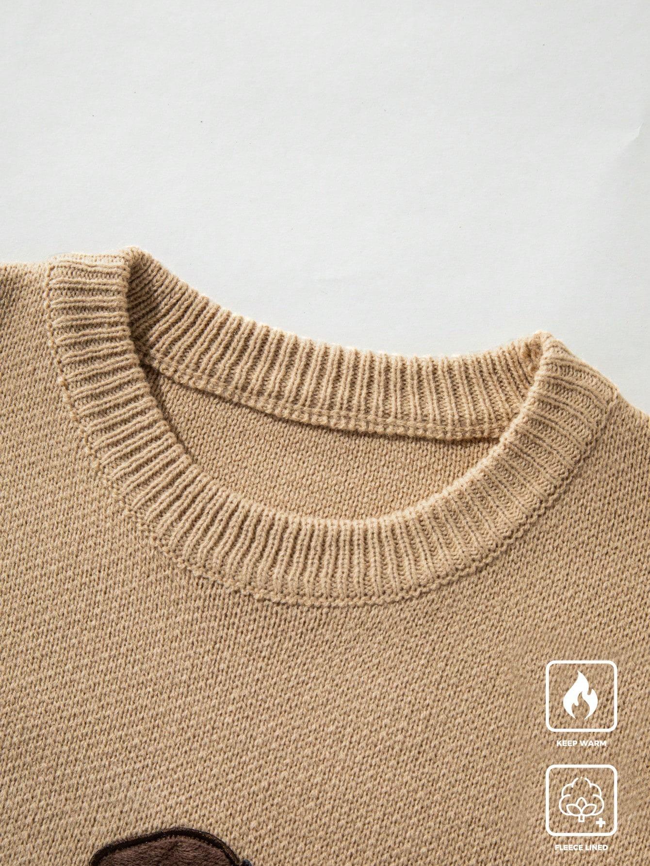 SWETER Z HAFTOWANYM MOTYWEM