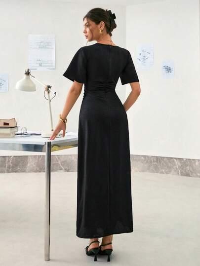 czarna MAXI SUKIENKA