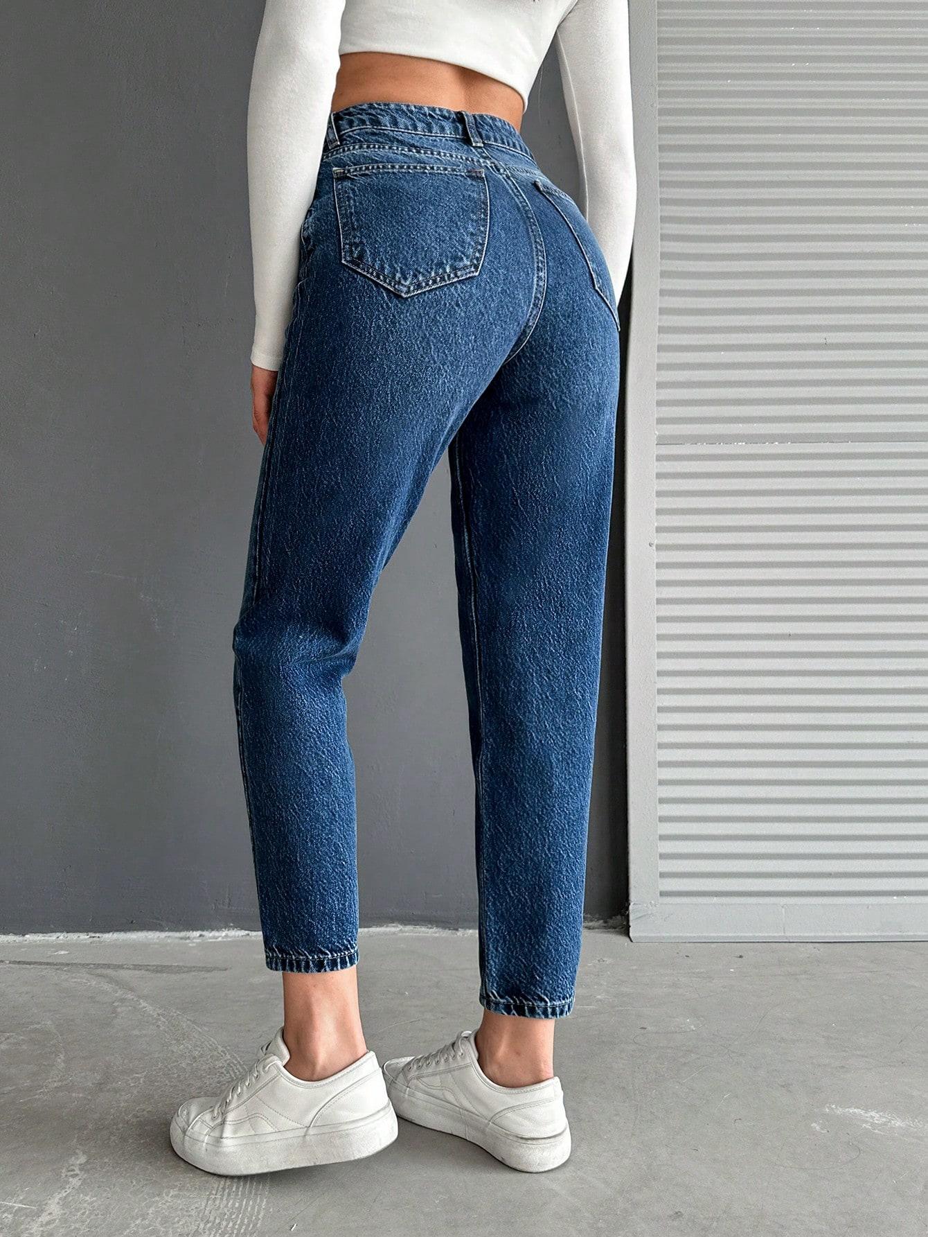 SPODNIE MOM JEANS