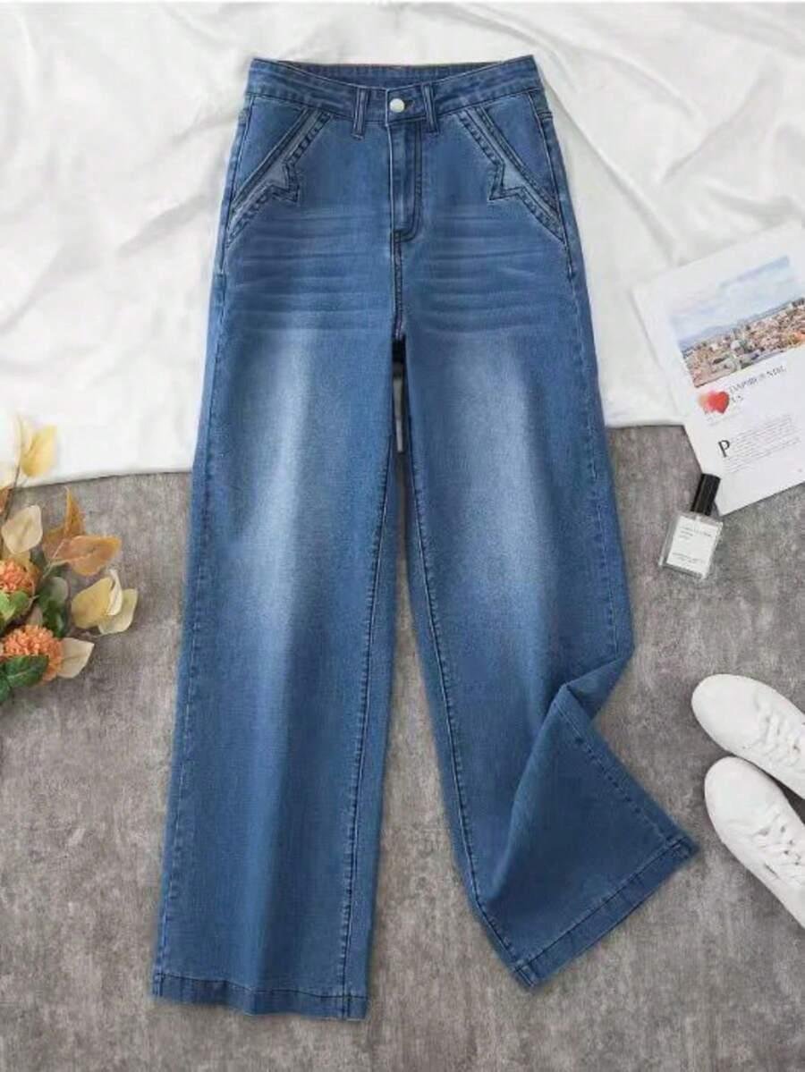 NIEBIESKIE SPODNIE JEANS 