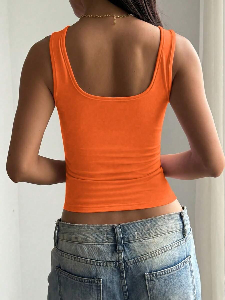 pomarańczowy top casual