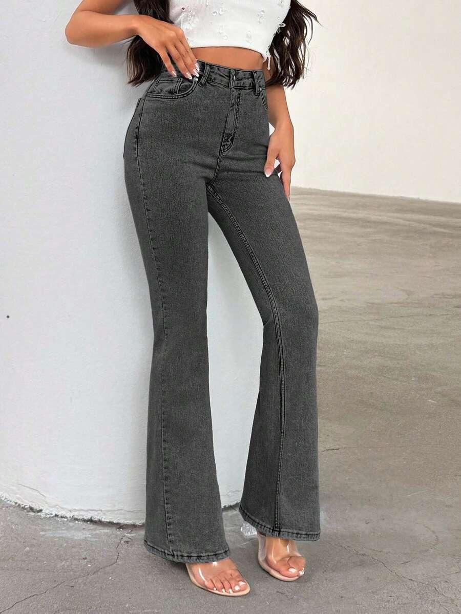 szare spodnie jeans 