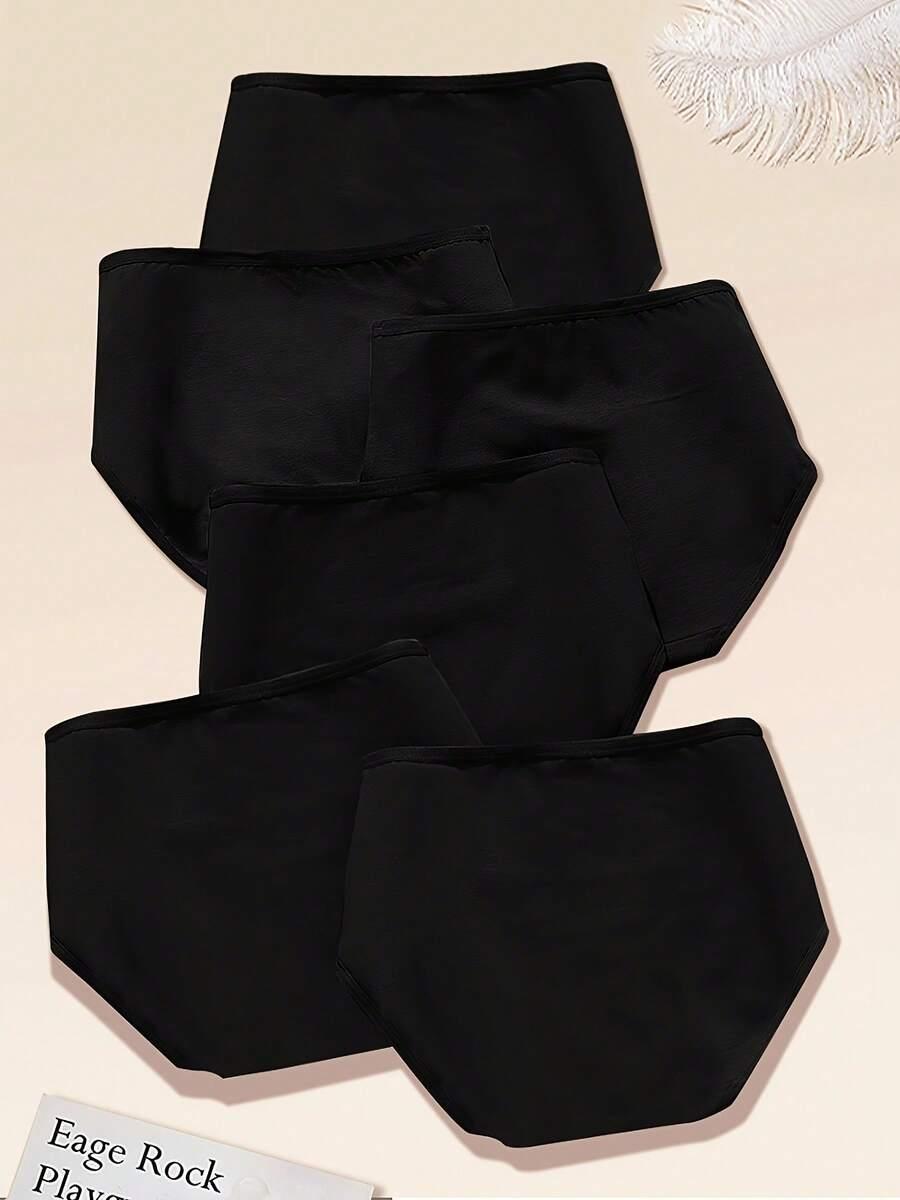 czarne majtki wysoki stan 6-pack