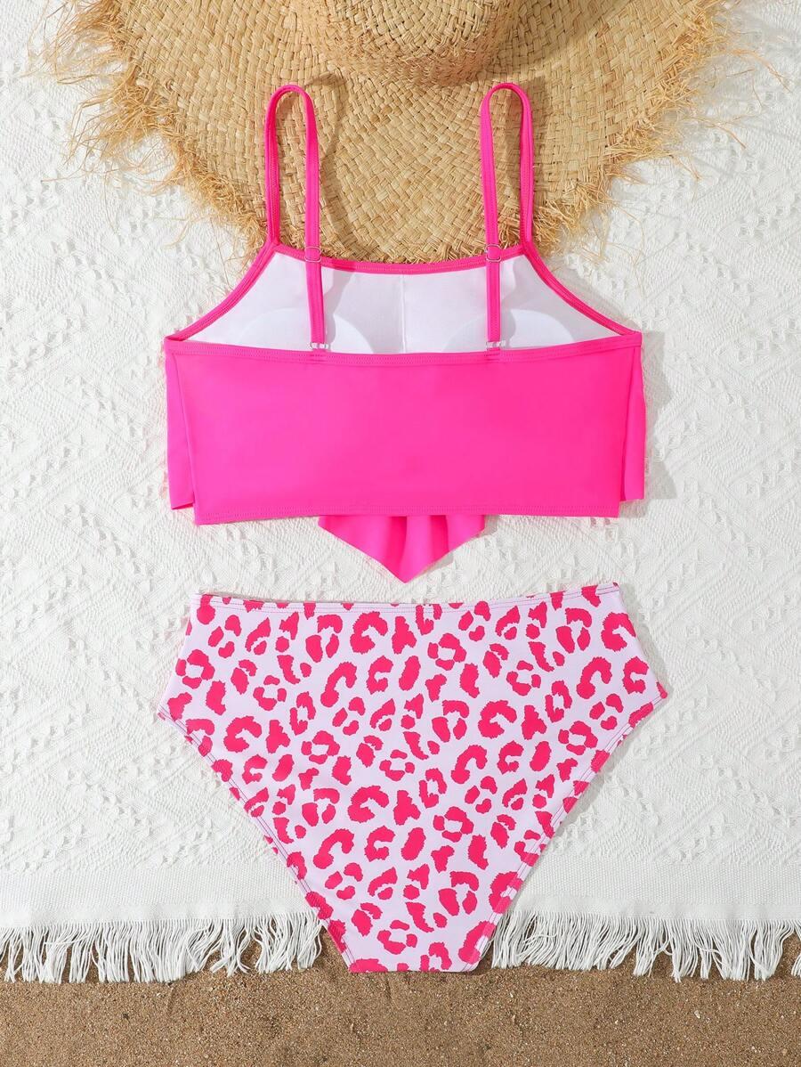 dwuczęściowy strój kąpielowy animal print