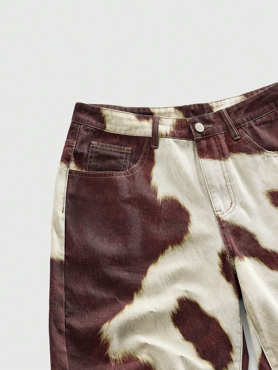 spodenki jeans animal print