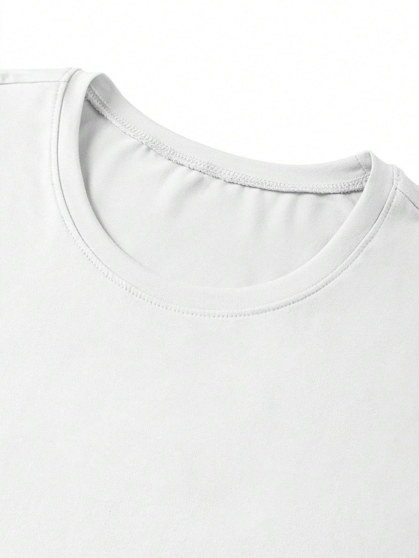 biały t-shirt casual