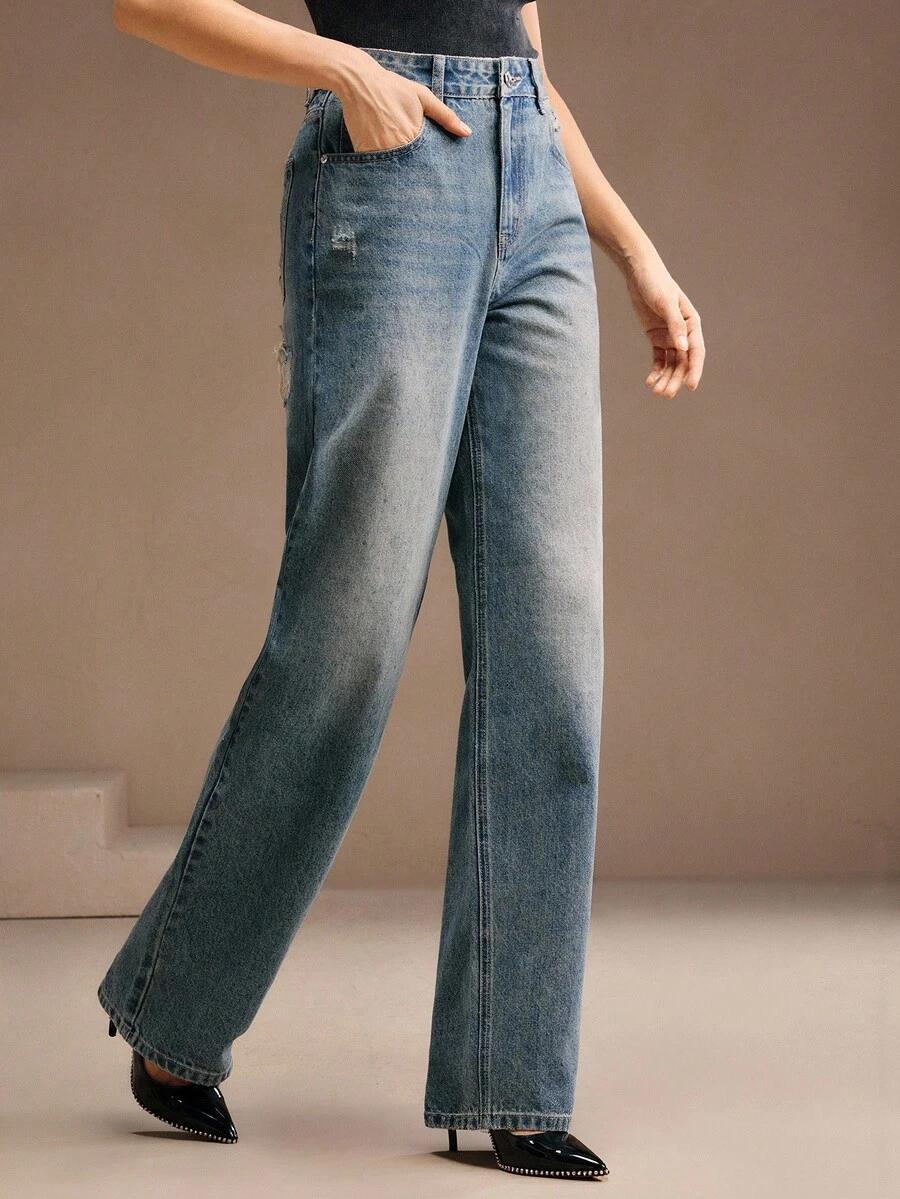 spodnie jeans zdobienie