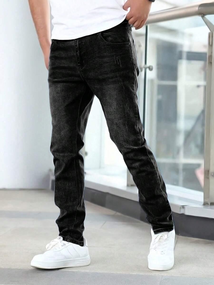 czarne spodnie jeans
