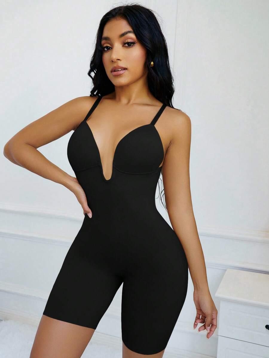 CZARNE BODY MODELUJĄCE SZORTY