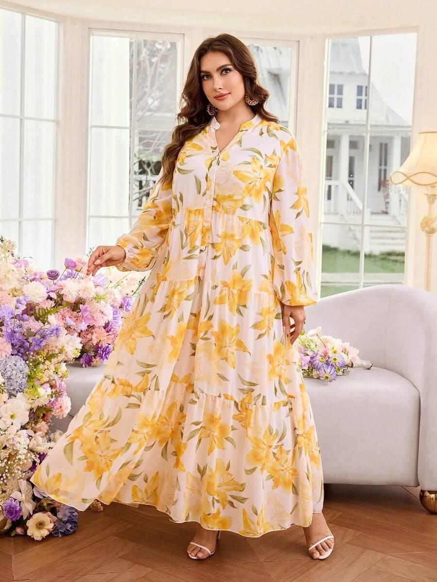 SUKIENKA MAXI KWIATY