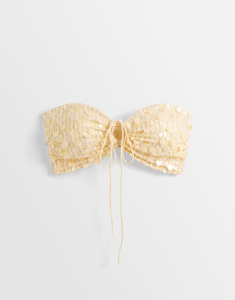 żółta góra od bikini cekiny