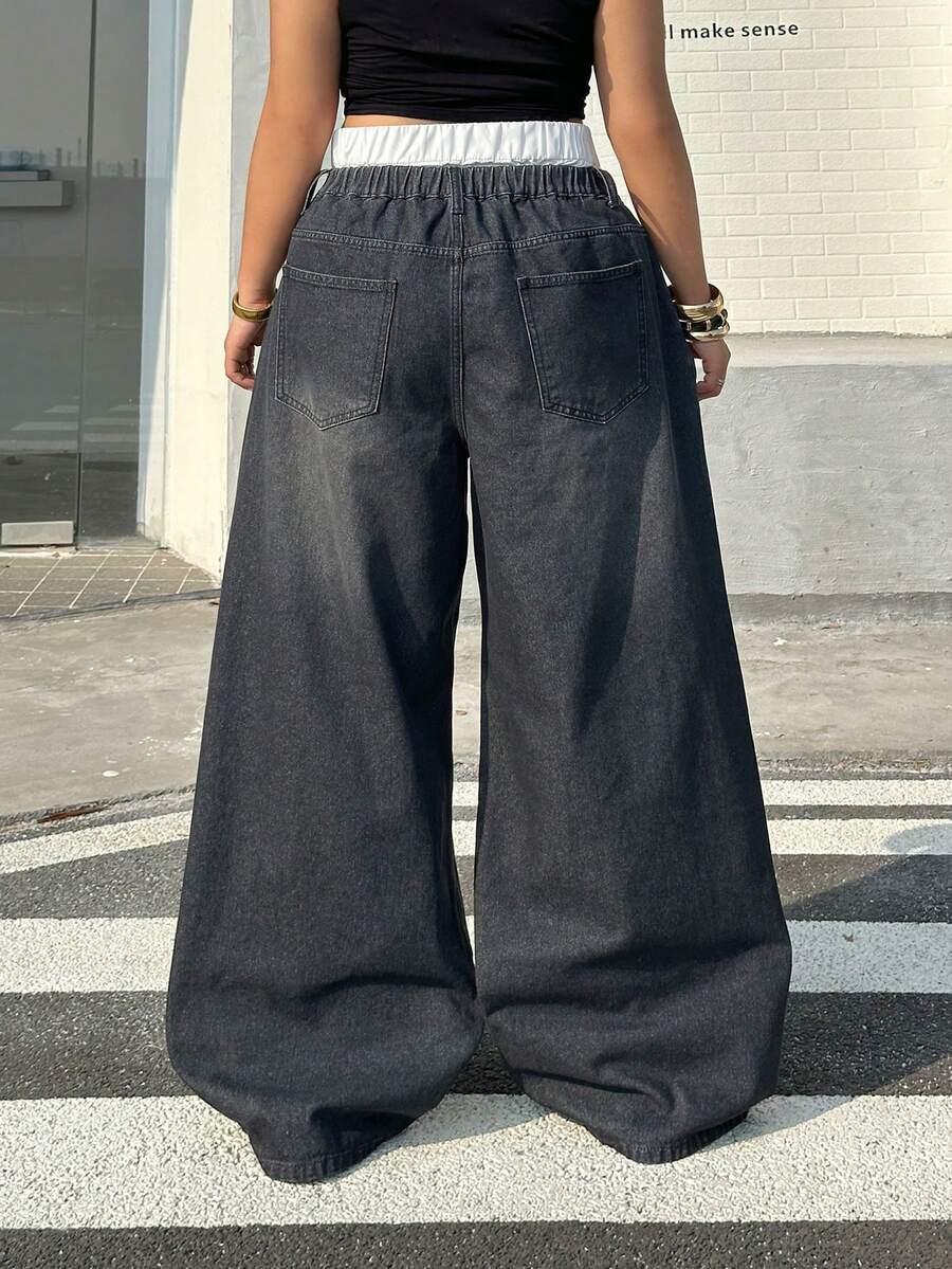 SPODNIE JEANS SZEROKIE NOGAWKI