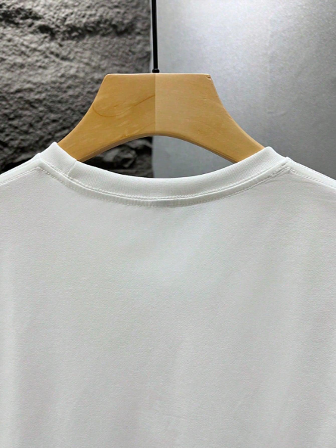 biały t-shirt casual
