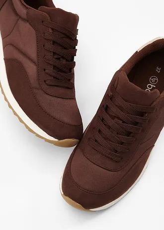 SNEAKERSY Z DETALAMI Z SATYNY