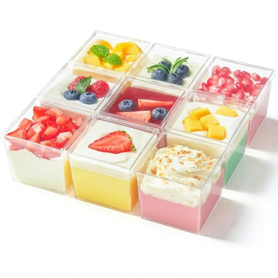 PLASTIKOWE KUBECZKI NA DESERY 40-pack