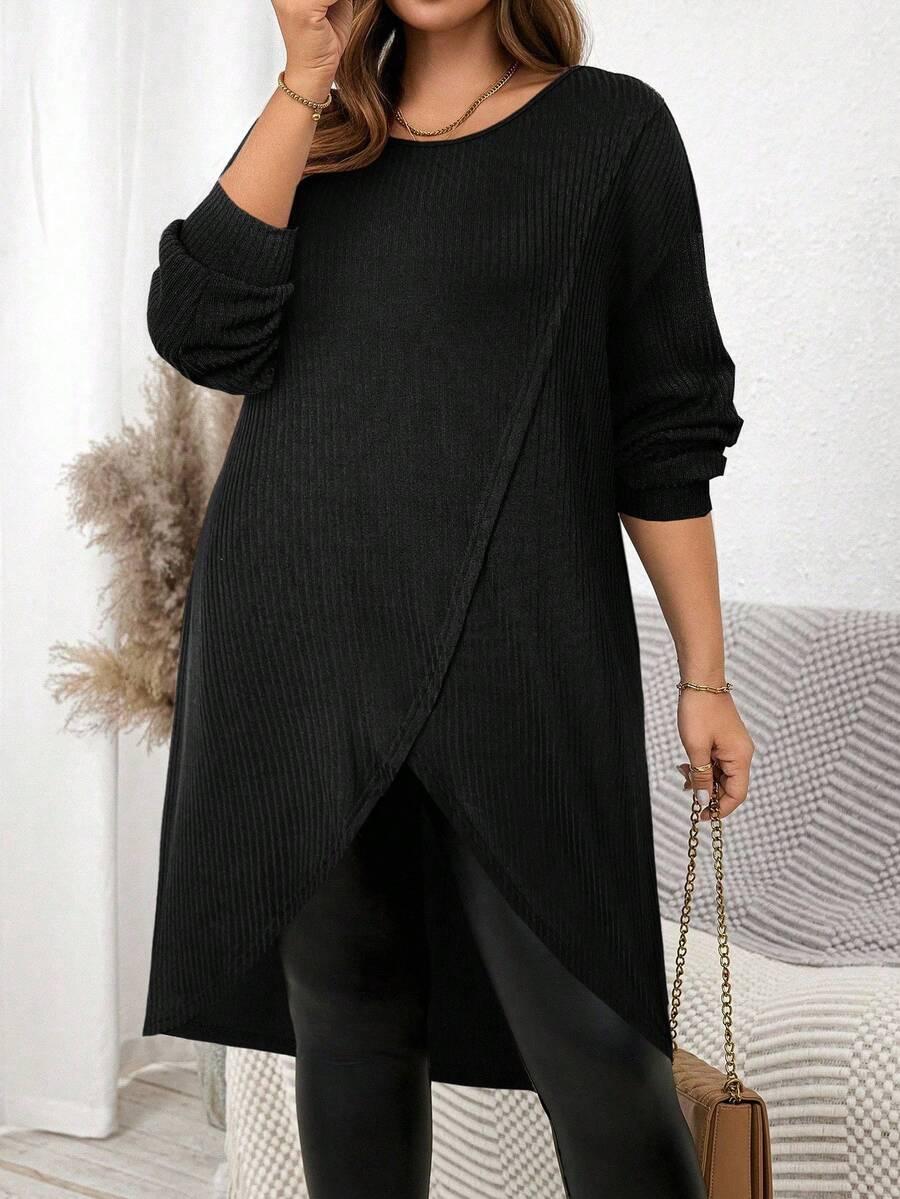 CZARNY SWETER DZIANINA