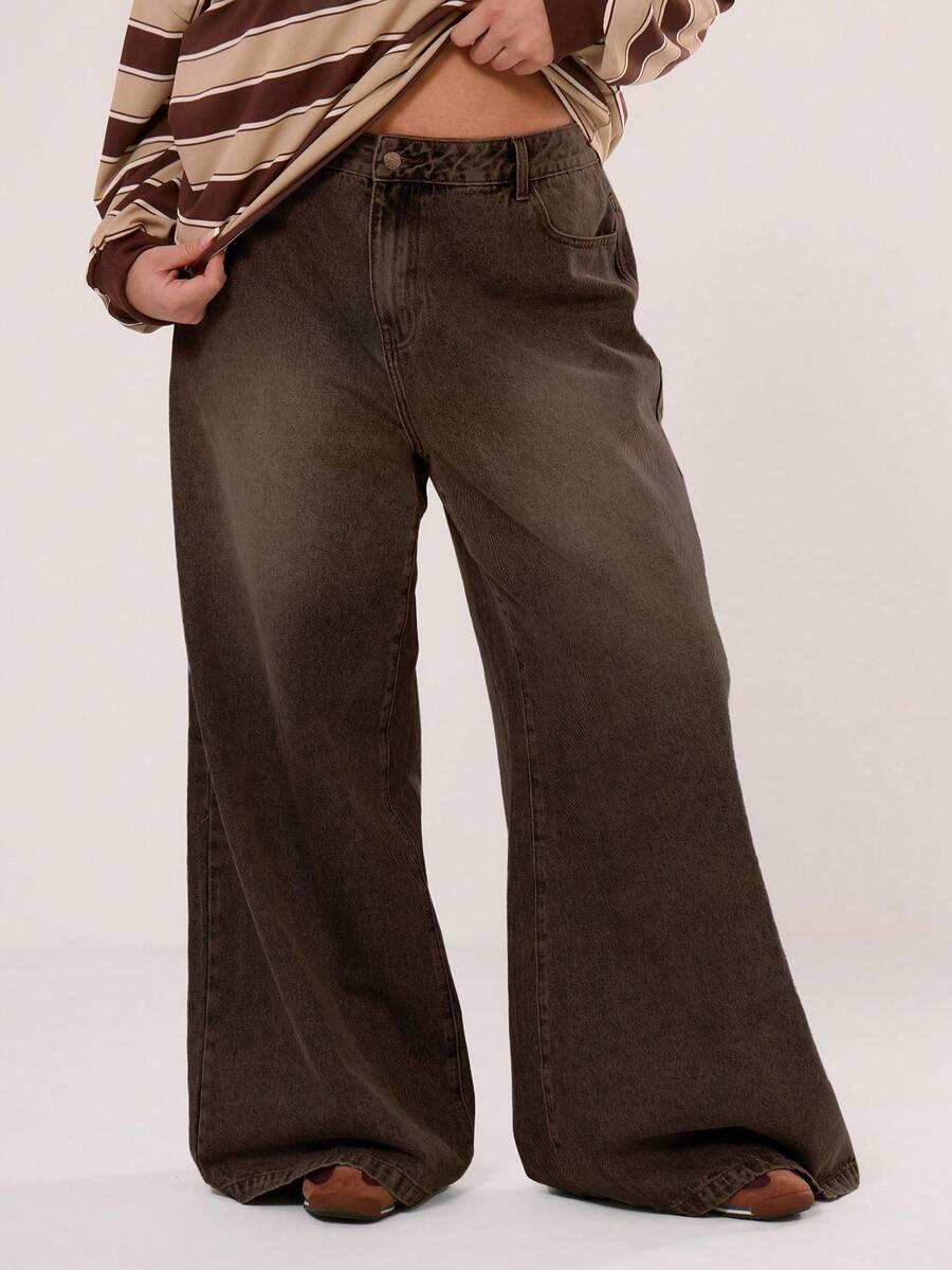 SPODNIE JEANS SZEROKIE NOGAWKI