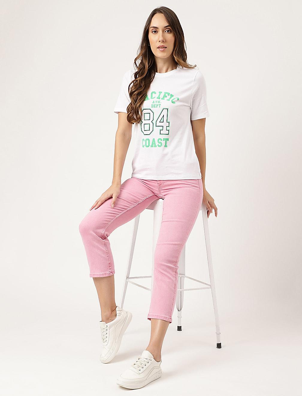 biały r-shirt print T41-7343K-Z0