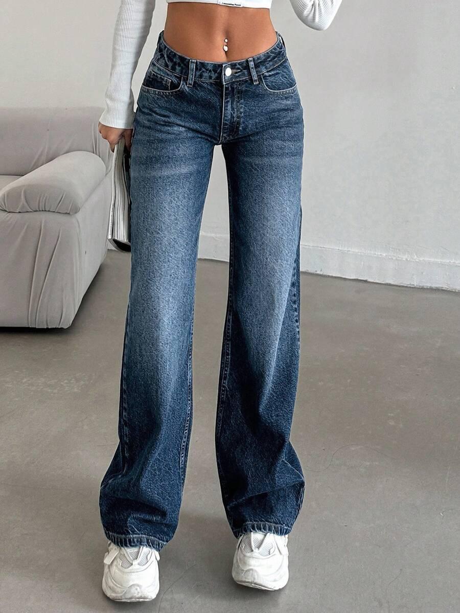 NIEBIESKIE JEANSY KIESZENIE 