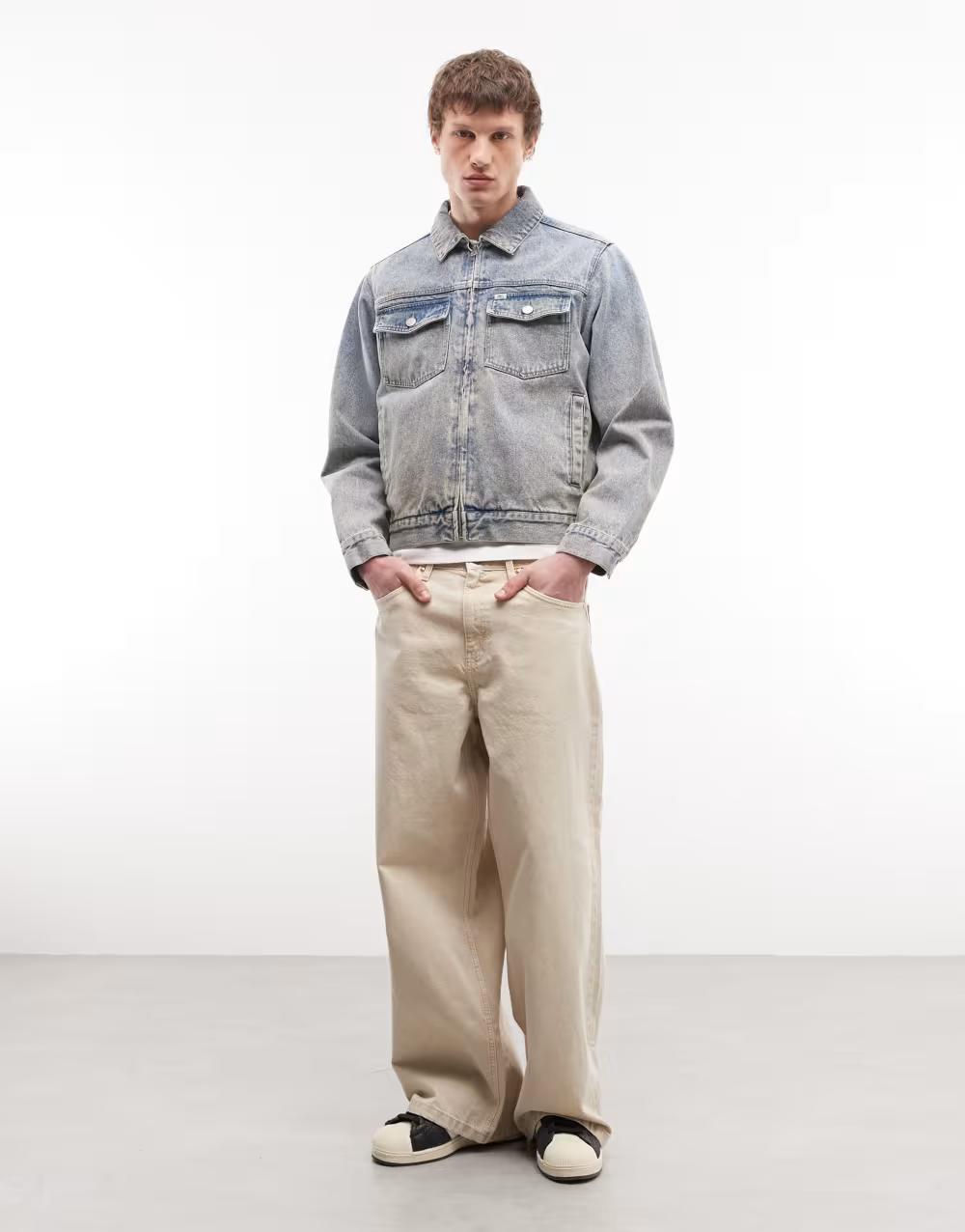 niebieska kurtka JEANS