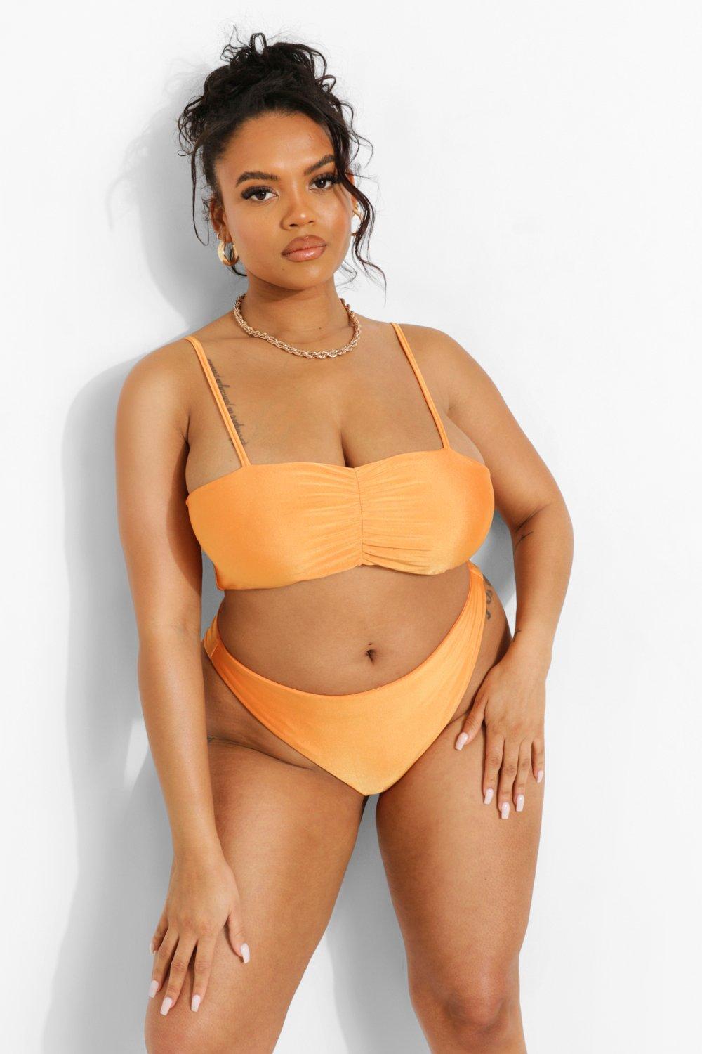 pomarańczowy dół od bikini 