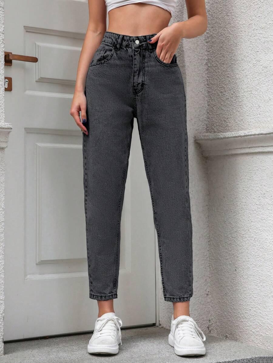  SPODNIE mom JEANS high waist