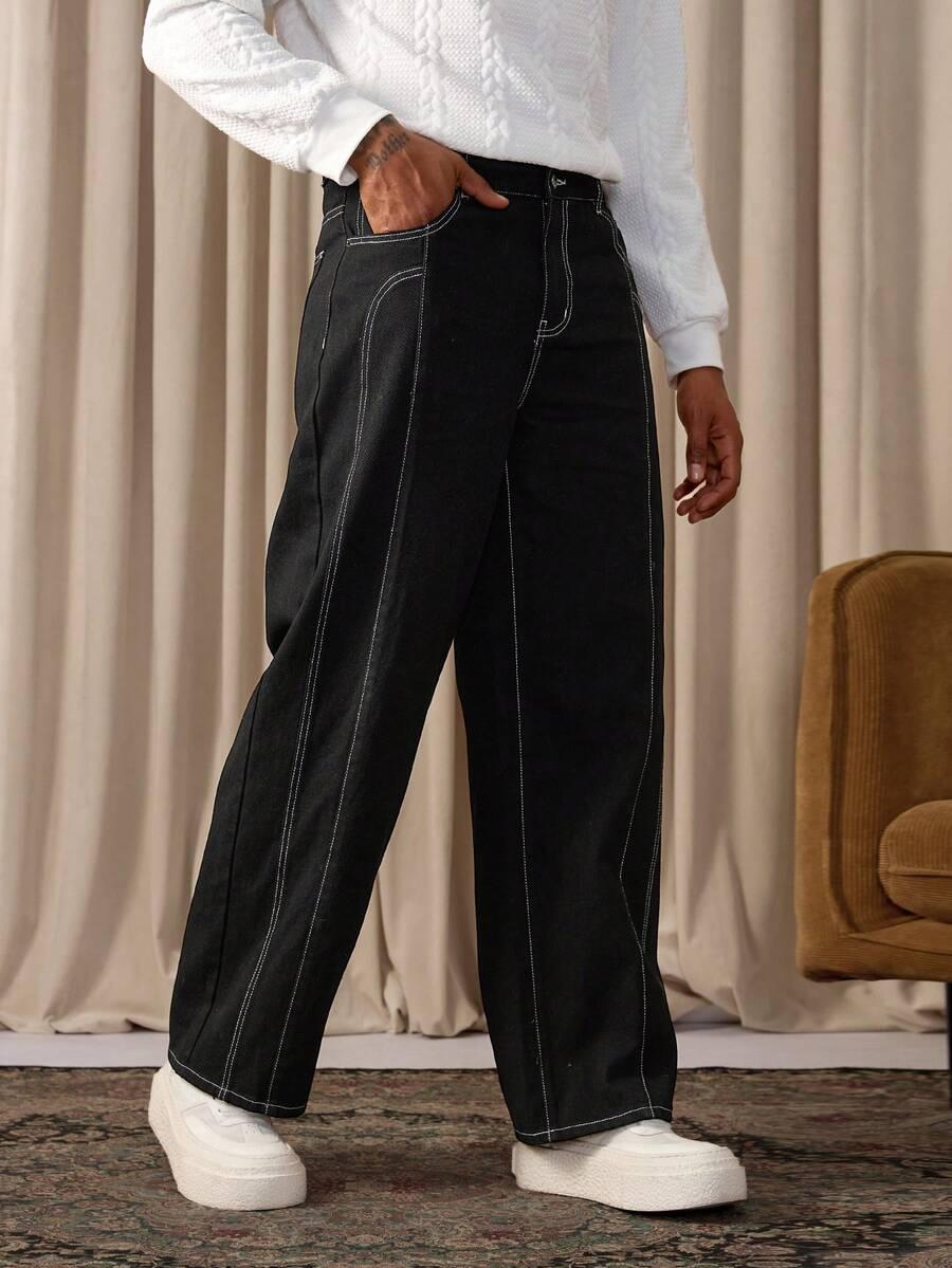 CZARNE SPODNIE JEANS