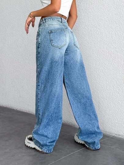 spodnie jeans wide leg