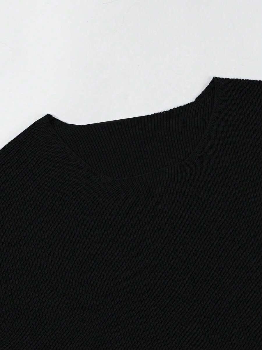 czarny dzianinowy sweter 