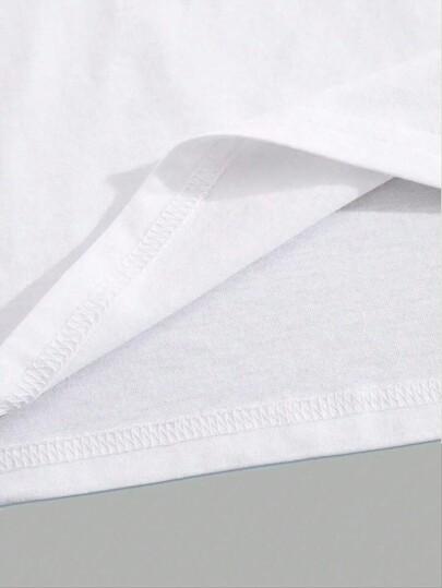 biały t-shirt nadruk