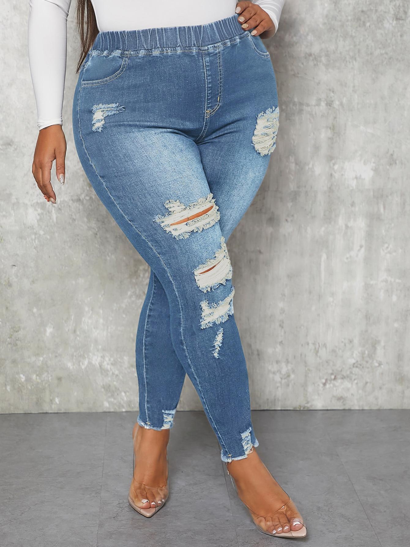 spodnie jeans przetarcia 