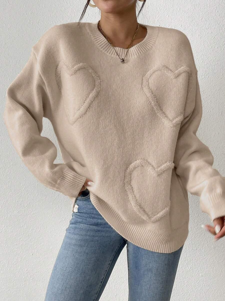 beżowy dzianinowy sweter 