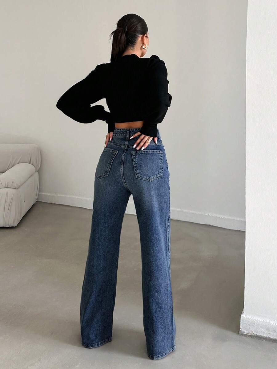 NIEBIESKIE SPODNIE JEANS 